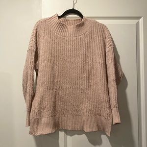 Mock neck tunic sweater